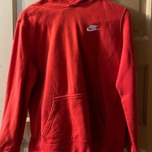Red Nike hoodie